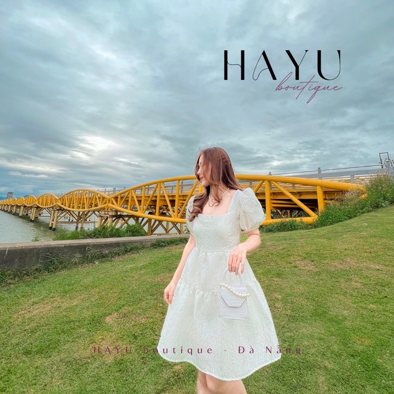 Váy Babydoll tay bồng công chúa Vintage, váy cổ vuông tay bồng cách điệu hở lưng buộc dây cao cấp [BB02] | BigBuy360 - bigbuy360.vn