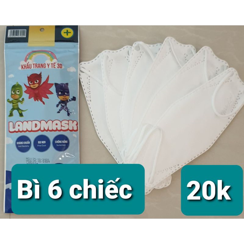 3D Land Mask trẻ em 1 túi 6 chiếc hàng chính hãng hóa đơn | BigBuy360 - bigbuy360.vn