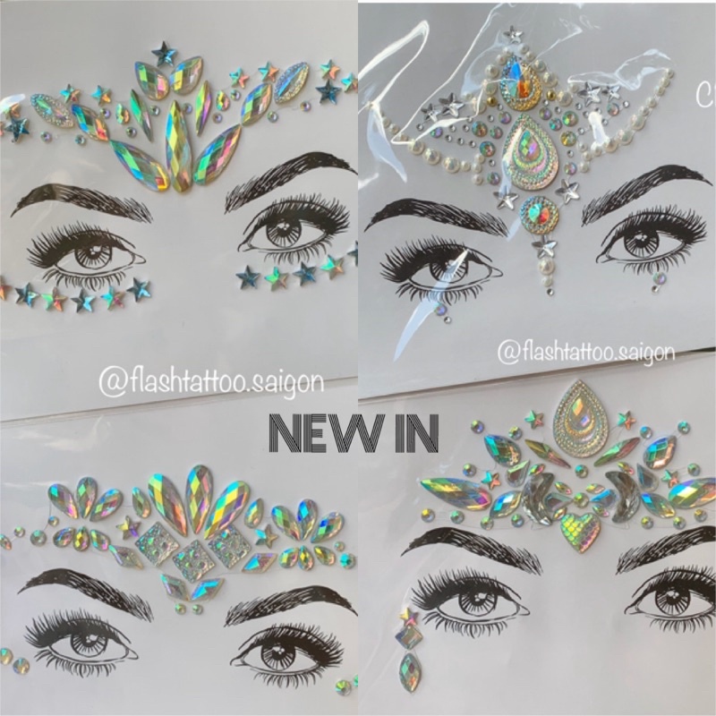 NEW2023 Face crystal Đá đính mặt đi Rave Fes sự kiện