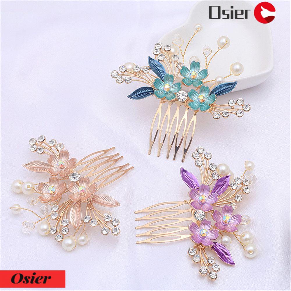 Osier✿ Trâm Cài Tóc Hình Hoa Thời Trang Cho Cô Dâu|Phụ Kiện Tóc Cho Cô Dâu
