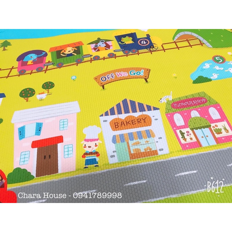 &lt;FREE SHIP&gt;Thảm 100% Silicone Baby Care dòng Classic hình Thành phố biển