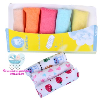 SET 8 KHĂN RỬA MẶT GERBER