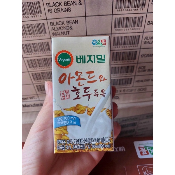 SỮA HẠT HẠNH NHÂN ÓC CHÓ VEGEMIL - Xách 16Hộp