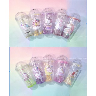 cốc 2 lớp kim tuyến ngựa thần unicorn CNKI8 cốc giữ nhiệt ly 2 lớp cốc làm lạnh dễ thương 500ml