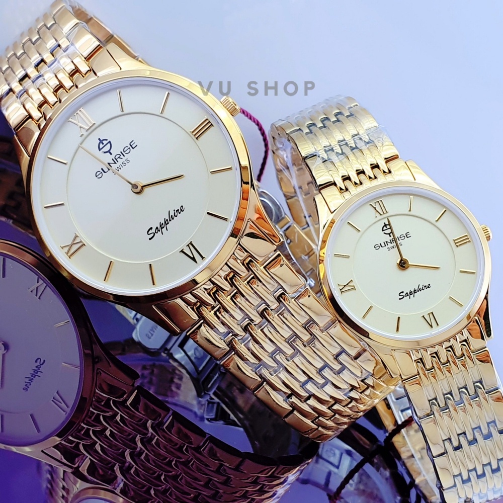 Đồng hồ đôi SUNRISE DM736SWC - Siêu mỏng