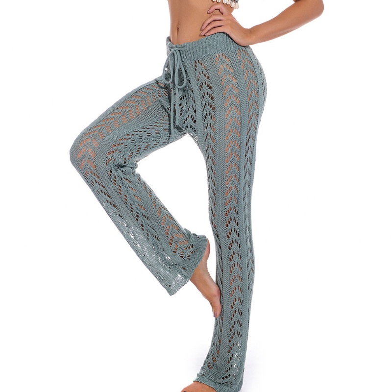 Quần lưới dệt kim đi biển phối ren quyến rũ tùy chọn màu sắc cho nữ