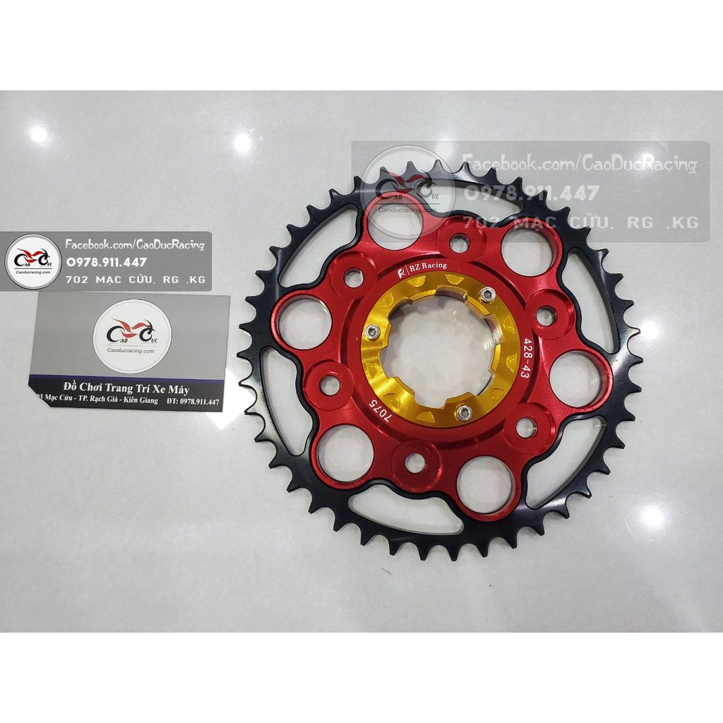 Đồ chơi xe Đĩa tải nhôm EX150 3 Tầng nhôm 7075 size zin 44 răng