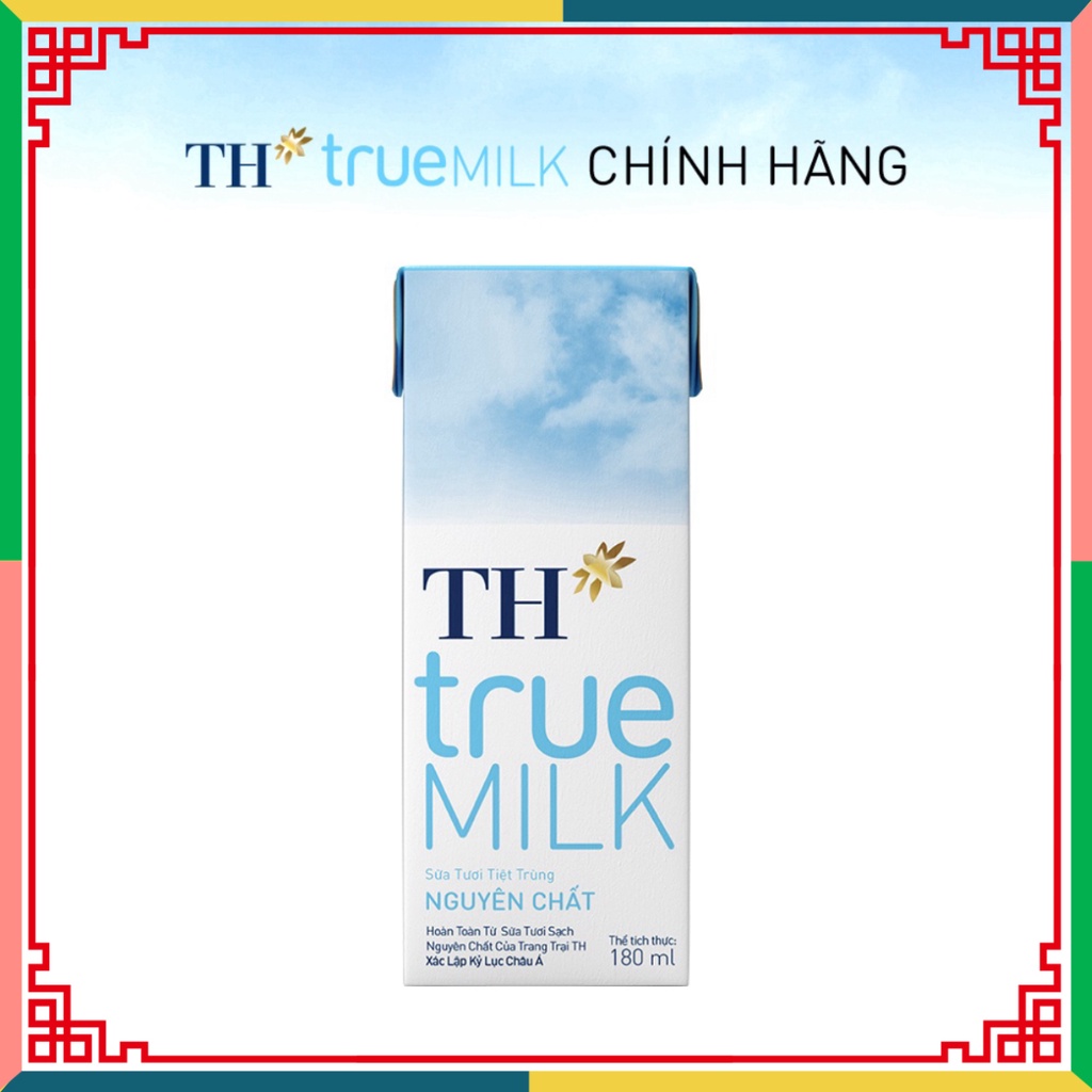 Thùng 48 hộp sữa tươi nguyên chất không đường TH True Milk 180ml (180ml x 48) ( Đại lý Ngọc Toản)