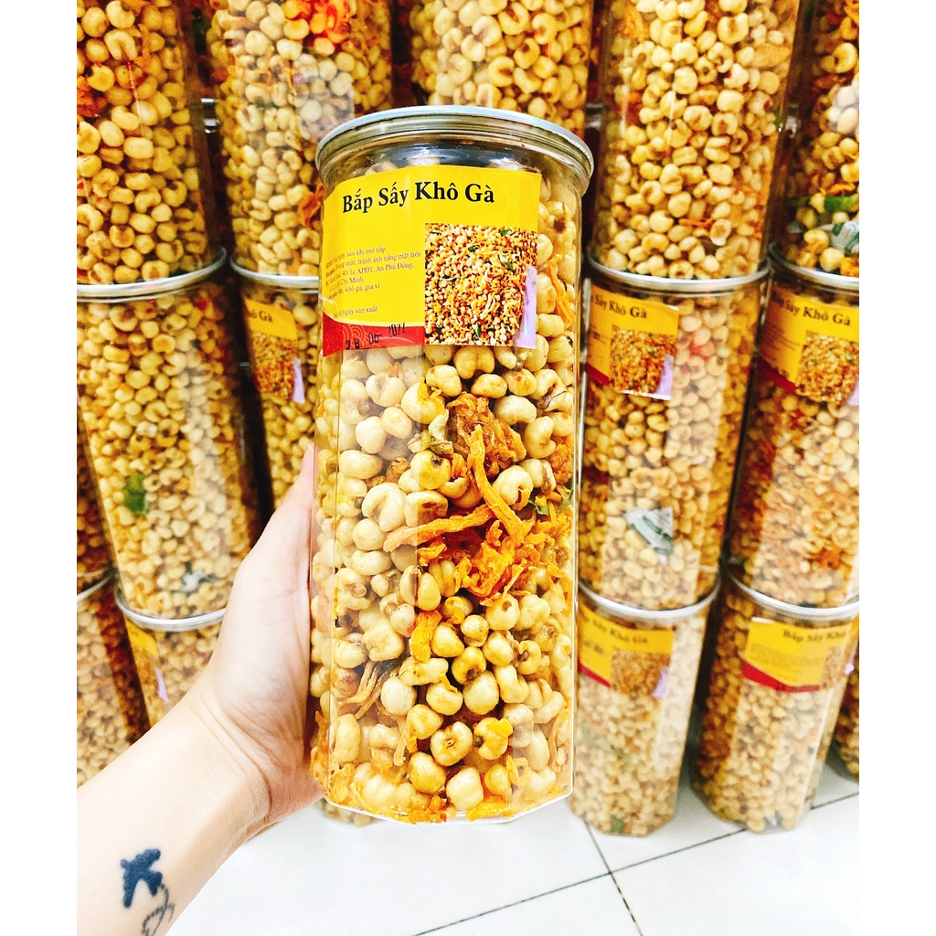 Bắp Giòn Lắc Khô Gà siêu ngon, lon pet 350g Mami Food