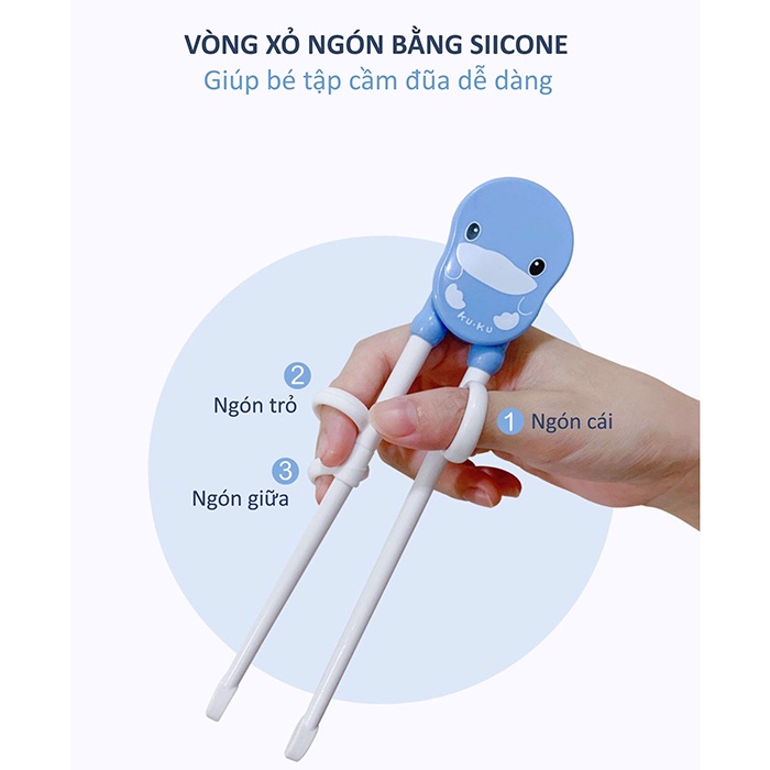Đũa tập ăn cho bé ku.ku duckbill ku3038