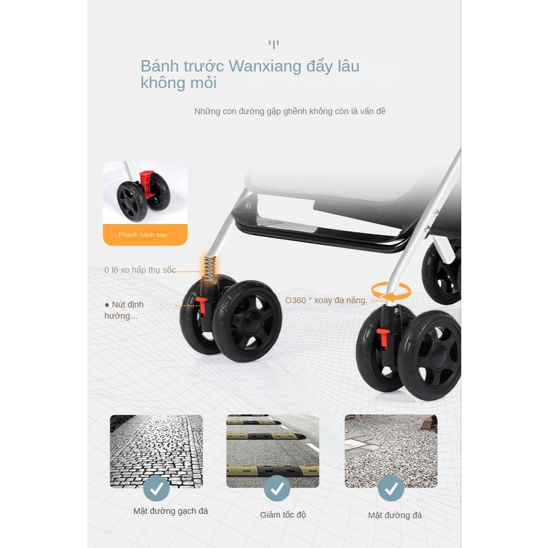 Xe Đẩy Gấp Gọn Cao Cấp  Xe đẩy 1 chiều cao cấp aluminium siêu bền và nhẹ gấp gọn cho bé từ sơ sinh