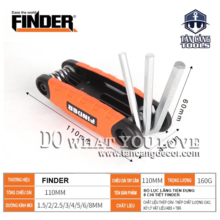 Bộ Lục Lăng Tiện Dụng 8 Chi Tiết Finder