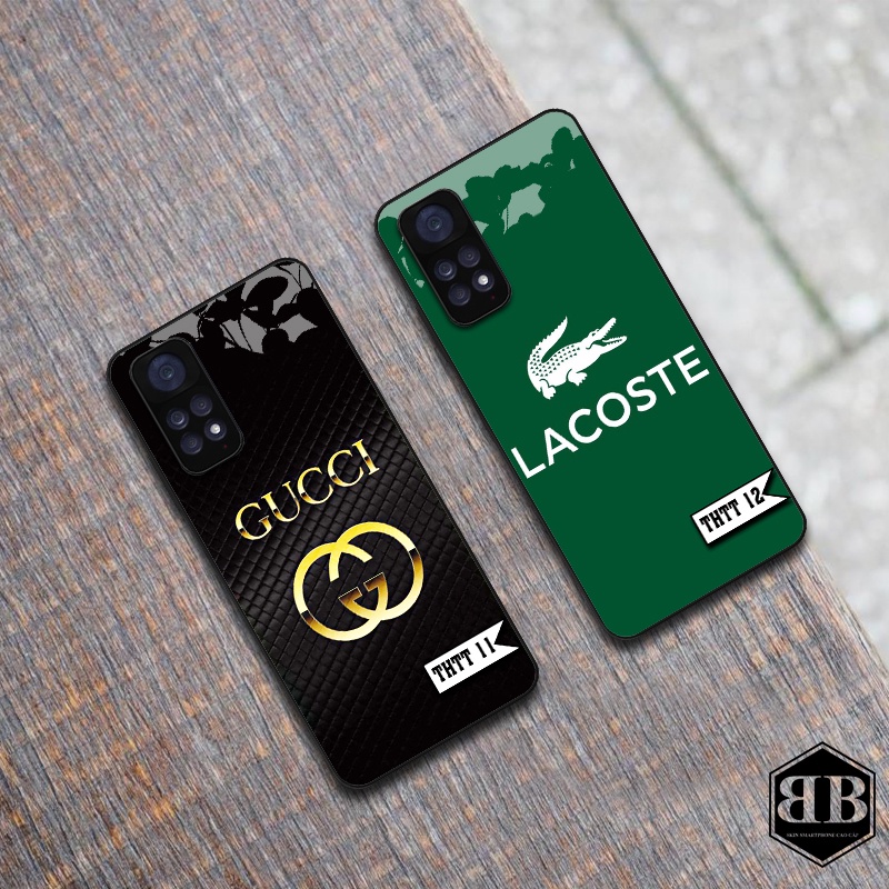 Ốp lưng kính cường lực Xiaomi Redmi Note 11 4G / Redmi Note 11S logo thời trang