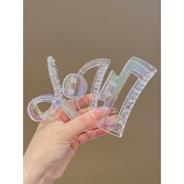 Kẹp Tóc Cỡ Lớn Trong Suốt Phong Cách Hàn Quốc Cho Nữ