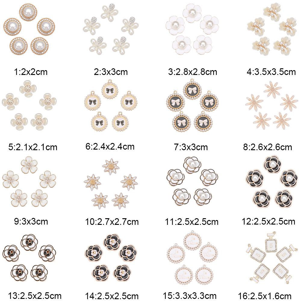 Set 5 phụ kiện đính ngọc trai dùng trang trí giày sandal thời trang cho nữ