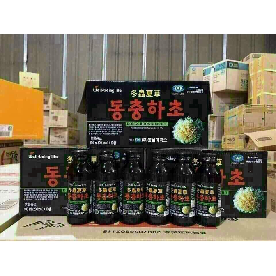 Nước Đông trùng Hạ thảo Hàn Quốc hộp 10 chai