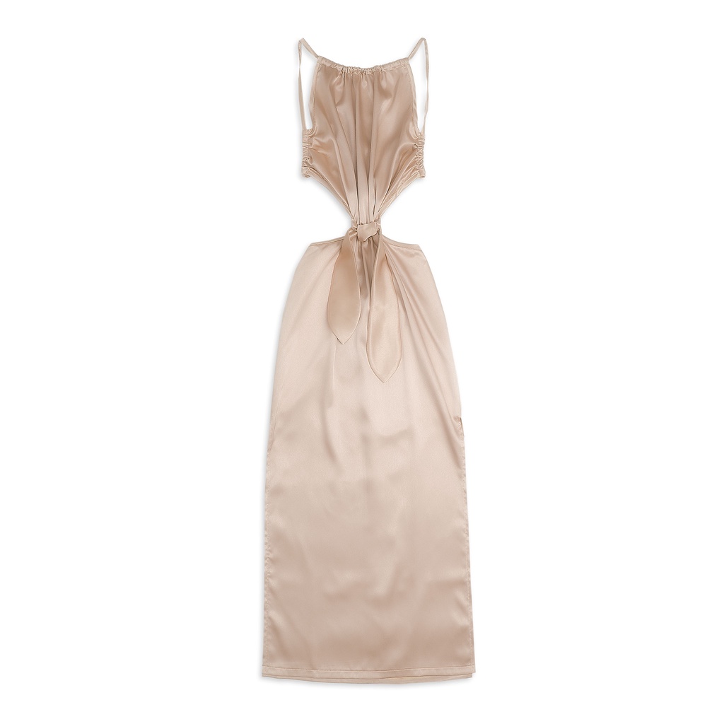 Đầm Nữ Dài Ruffle Strappy Style , Chất Vải Phi Bóng TC , WDD000062,SOMEHOW