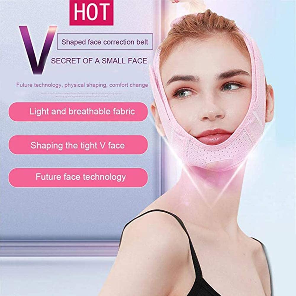 [Hàng mới về] Mặt nạ nâng cơ mặt tạo cằm chữ V giảm nếp nhăn lão hóa thoáng khí cao cấp