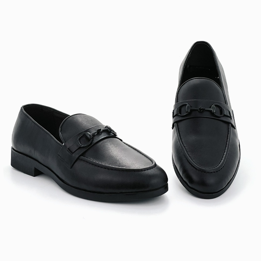 Giày lười da nam ERMAND da bò thật bh 12 tháng dáng Horsebit Loafer - Mã T83
