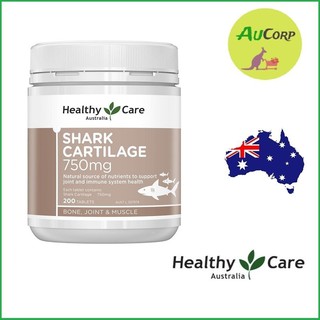 Viên uống Sụn Vi Cá Mập - Healthy Care Shark Cartilage 750mg  - ÚC - 200 viên - Hỗ trợ xương khớp
