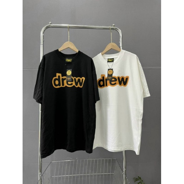 Tay lỡ cotton xịn trắng đen in chữ dreu
