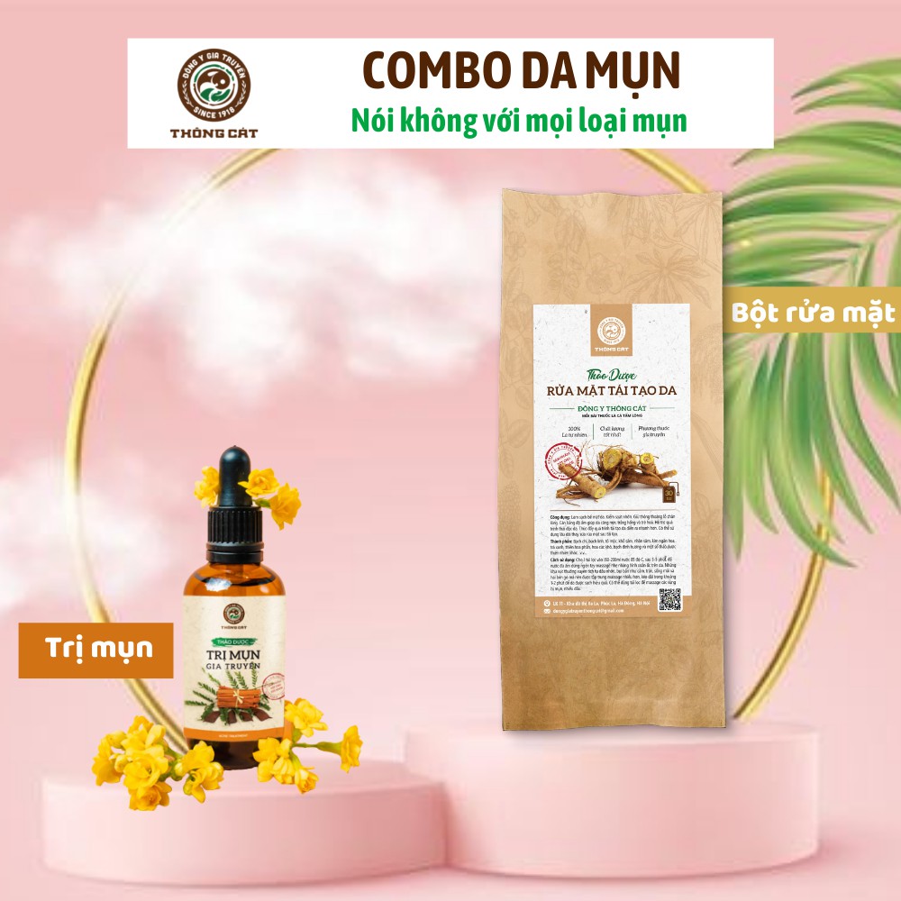 Combo dưỡng da mờ nám thảo dược Thông Cát giúp đẹp da, giảm mụn, chống lão hóa, tái tạo da, mờ nám tàn nhang tận gốc