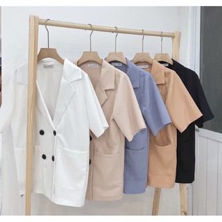 Blazer cộc tay 4 khuy
