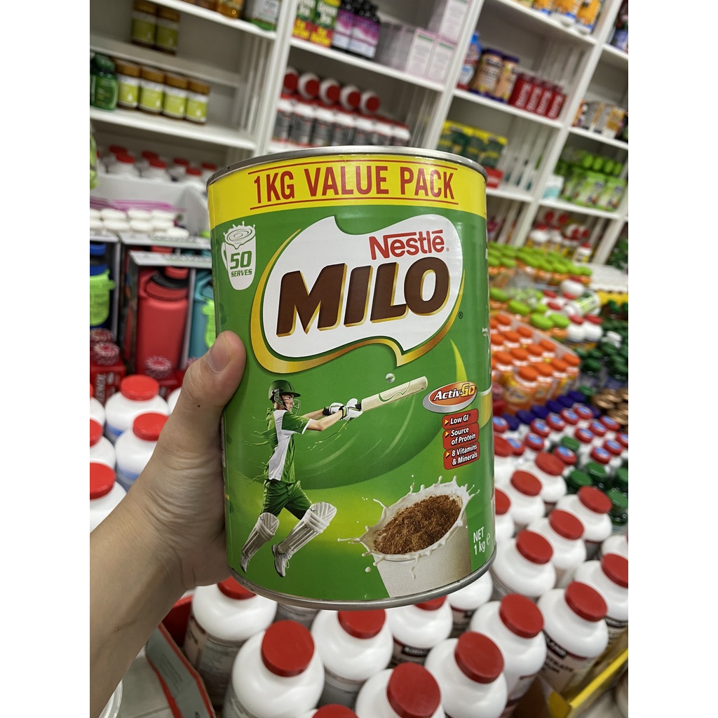 🍩☕️ SỮA MILO NESTLE HỘP 1kg 🍫🧸 _ NHẬP ÚC ✈️✈️ Ai milo dầm, ăn milo bột sống bị nghiền giống mình hem 🤪