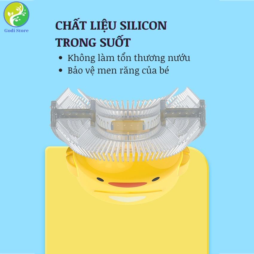 Bàn Chải Đánh Răng Chữ U Silicon Cao Cấp Và Kem Đánh Răng Dạng Bọt Trẻ Em - G92