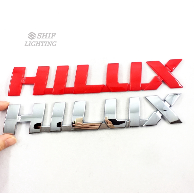 Nhãn dán trang trí xe hơi chữ logo HILUX thay thế cho Toyota