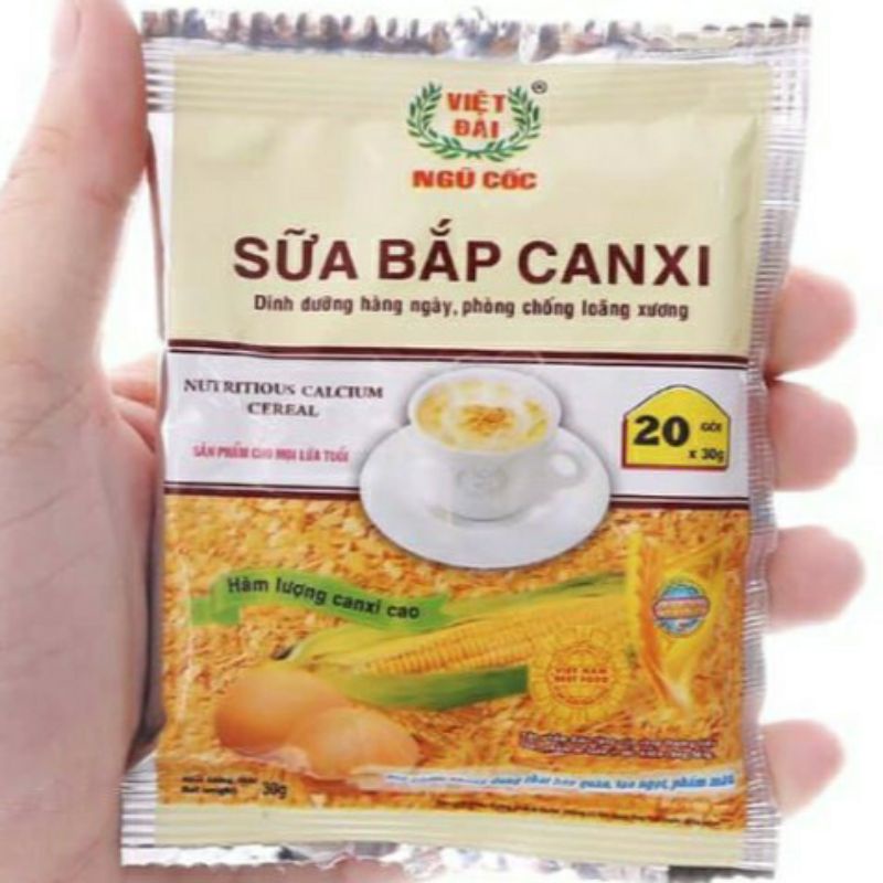 ngũ cốc sữa bắp canxi Việt đài gói 600