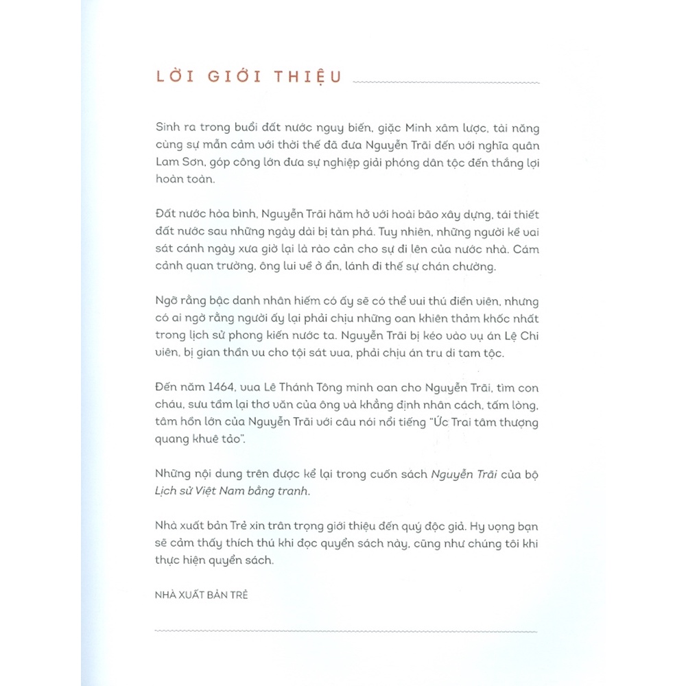 Sách - Lịch Sử Việt Nam Bằng Tranh - Nguyễn Trãi (Bìa Cứng)