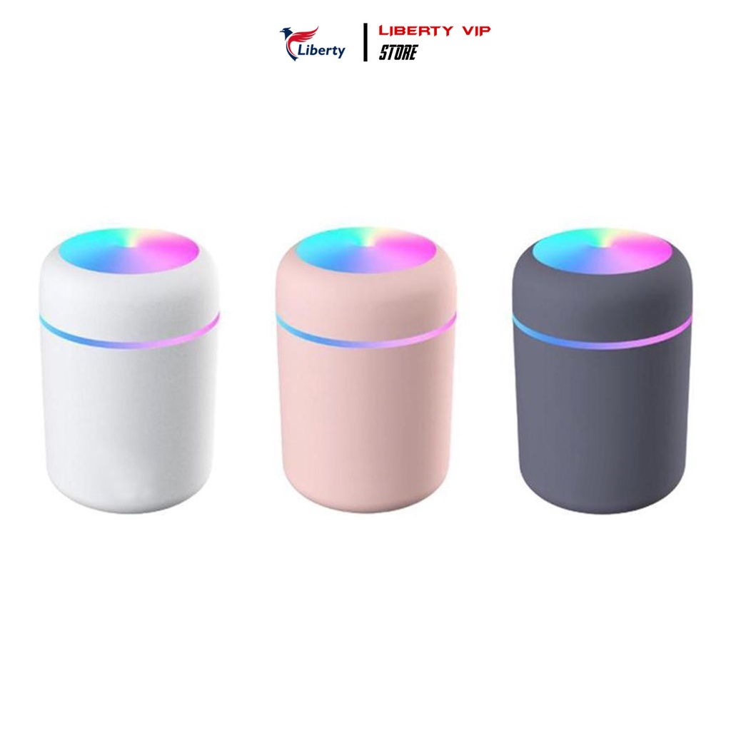 Máy xông tinh dầu, phun sương Liberty tạo độ ẩm không khí tích hợp đèn LED đa năng 3 trong 1