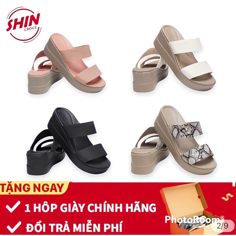 Dép Cross Đế Cao 7 cm Brooklyn Mid Wedge Chính Hãng, Size 35 37 38 39 40