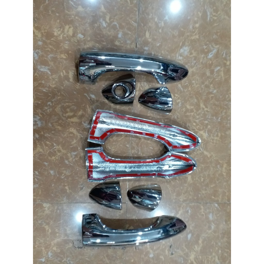 Bộ ốp Tay nắm cửa Mạ crom cao cấp xe Kia Rondo 2015-2020