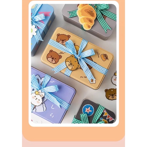 Set tag giấy trang trí hộp bánh, túi quà kèm gim