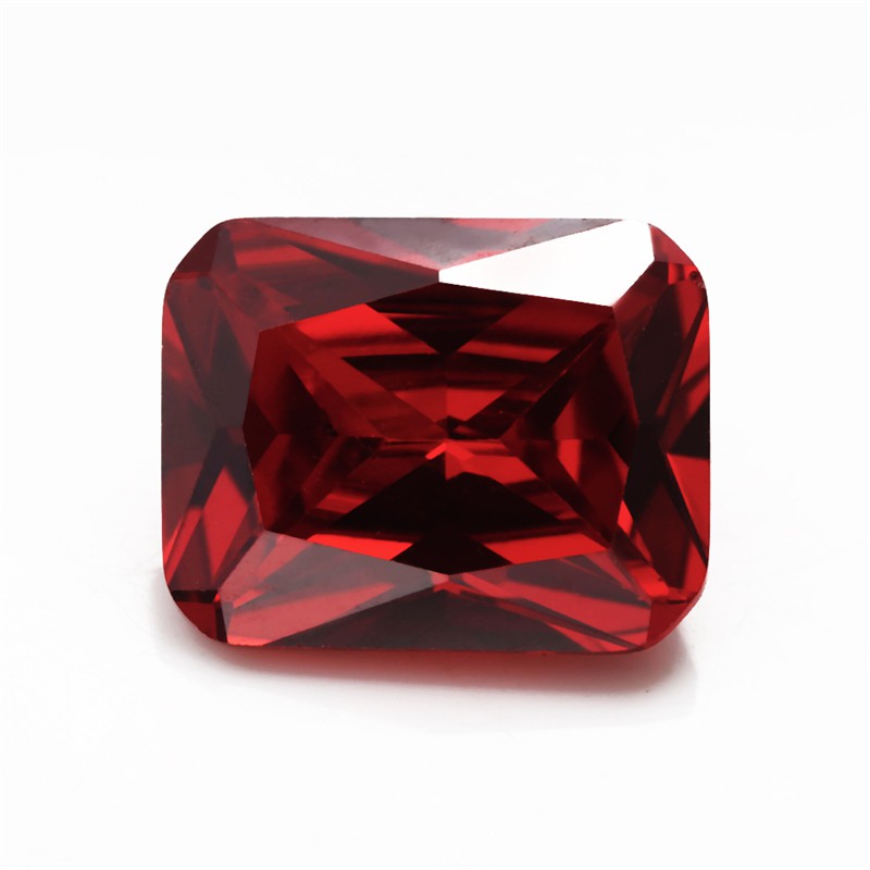 Đá Cz Màu Cam Garnet Hình Bát Giác 4x6 ~ 10x12mm 5a +