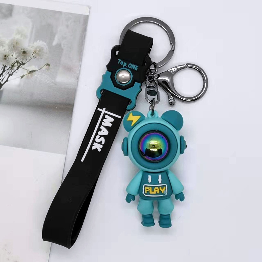 Móc khóa cute Kuu Studio ô tô anime màu đen xanh chết liệu cao su nhựa siêu bền - Móc Khoá Astro