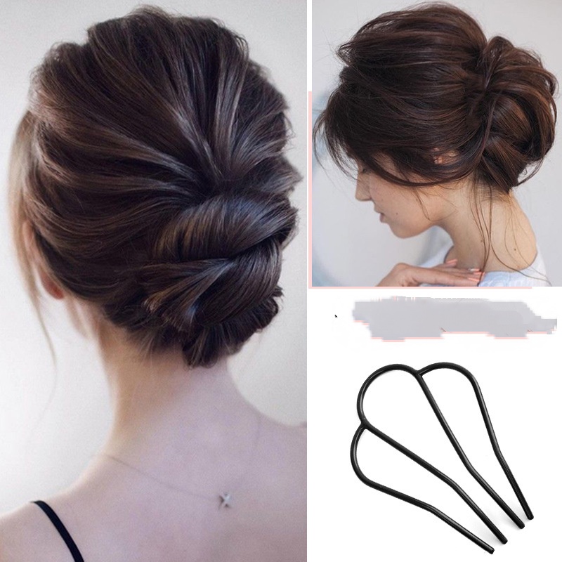 Kẹp Tóc Hình Chữ U Thiết Kế Đơn Giản Phong Cách Hàn Quốc