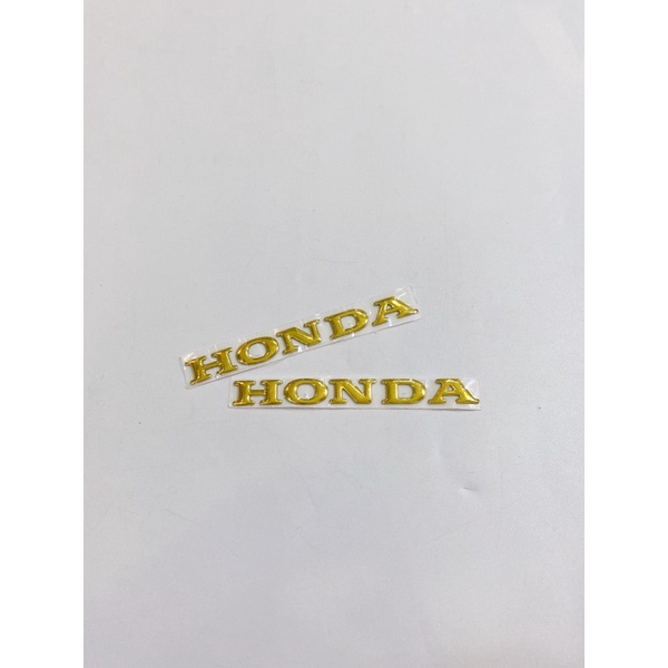 Cặp tem chữ Honda nổi 10x1cm dán trang trí xe máy Vario, Víion...