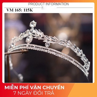 Vương miện cao cấp-phụ kiện cưới- vương miện cô dâu cài tóc (VM165 )