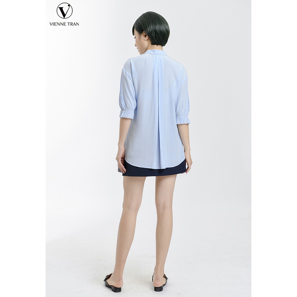 [Mã FASHIONMALLT4 giảm 15% đơn 150k] Chân váy A buộc đai Vienne Tran V62R19Q002 (Tím than)