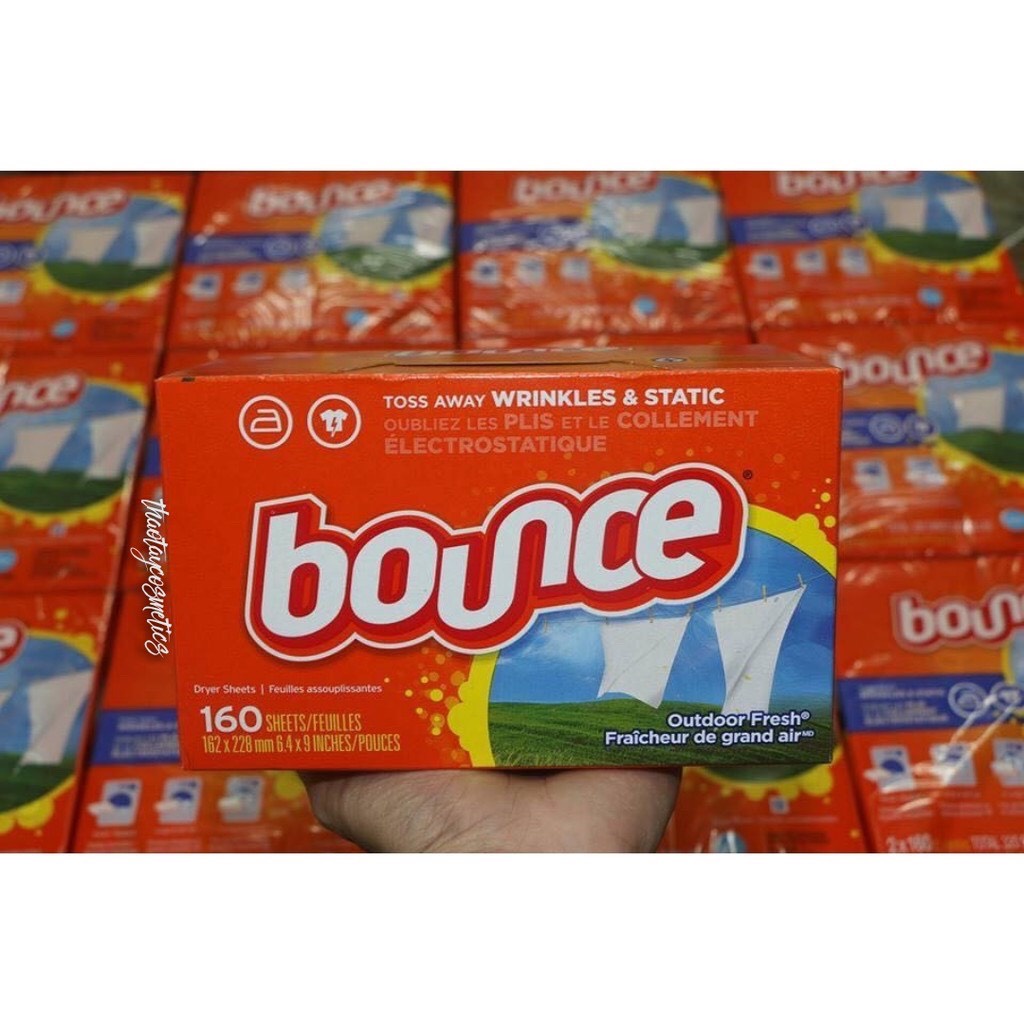 Giấy thơm quần áo Bounce của Mỹ (Tách lẻ bịch 10 tờ)