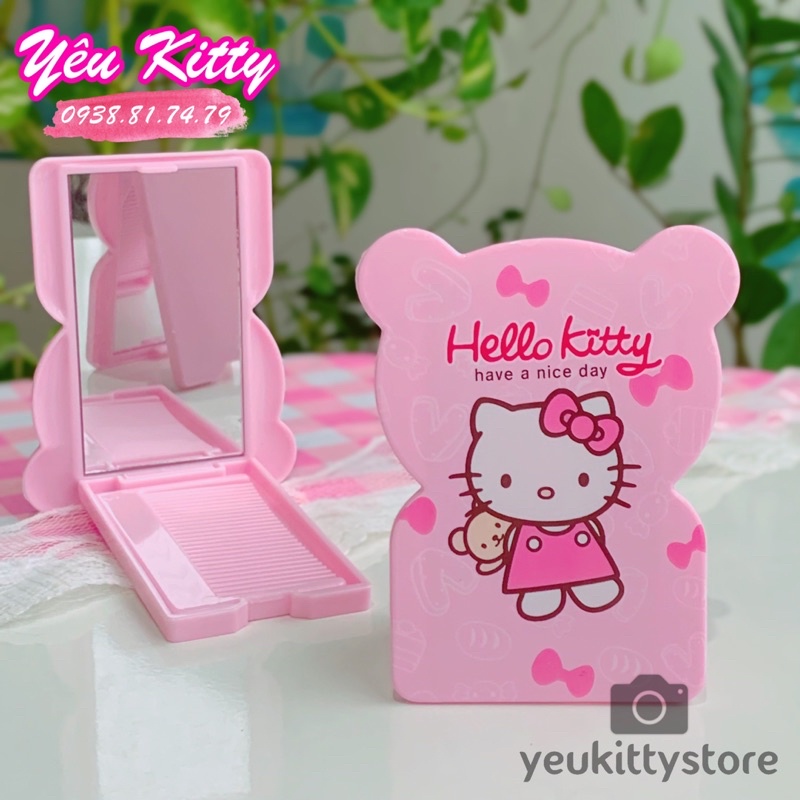 GƯƠNG LƯỢC BỎ TÚI HELLO KITTY