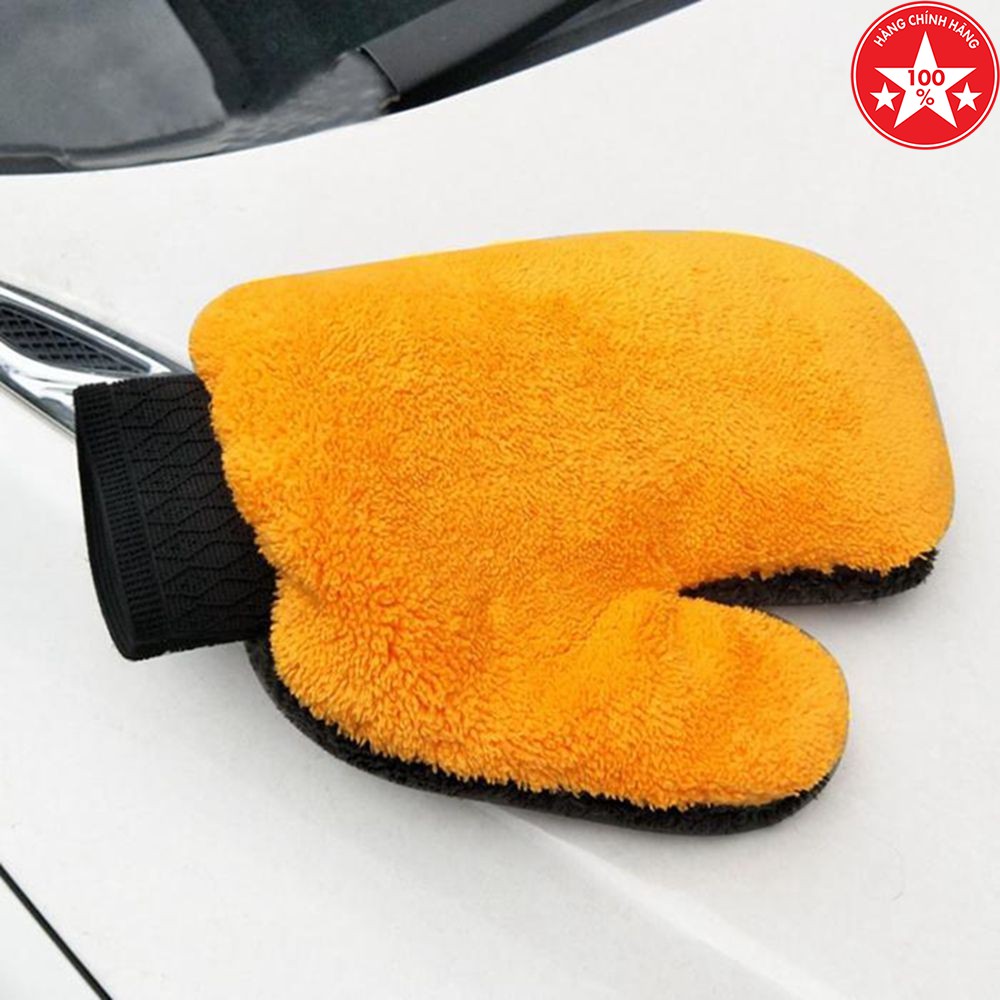 Găng tay rửa xe ô tô vải sợi lông cừu 2 mặt CX2420