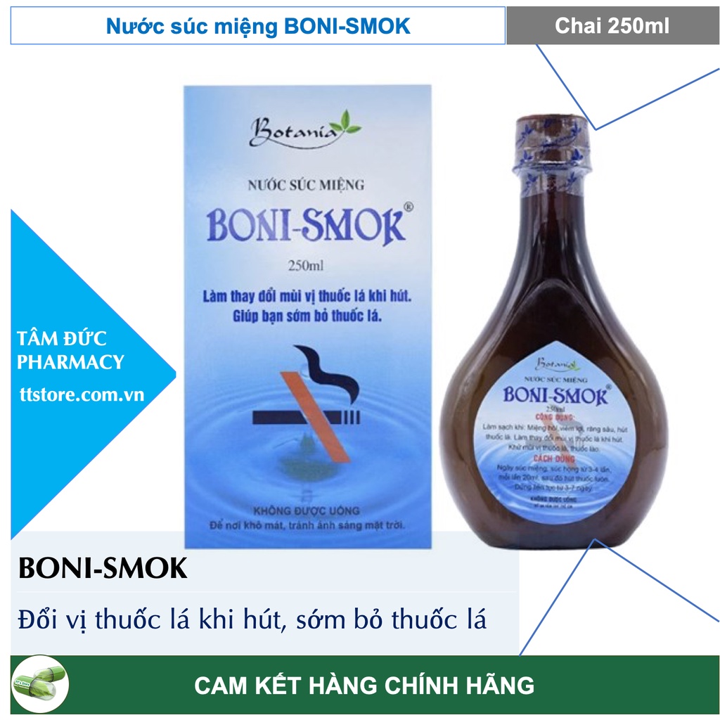 Nước súc miệng Boni Smok - Nước súc miệng cai thuốc lá [BoniSmok]