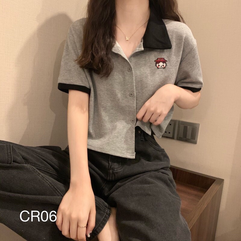 ÁO CROPTOP THÊU - CR06