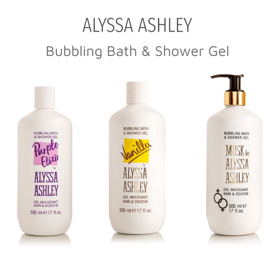 Sữa tắm nước hoa cao cấp Italy siêu tạo bọt, trắng da, lưu hương 24h, tắm bồn 500ml Alyssa Ashley