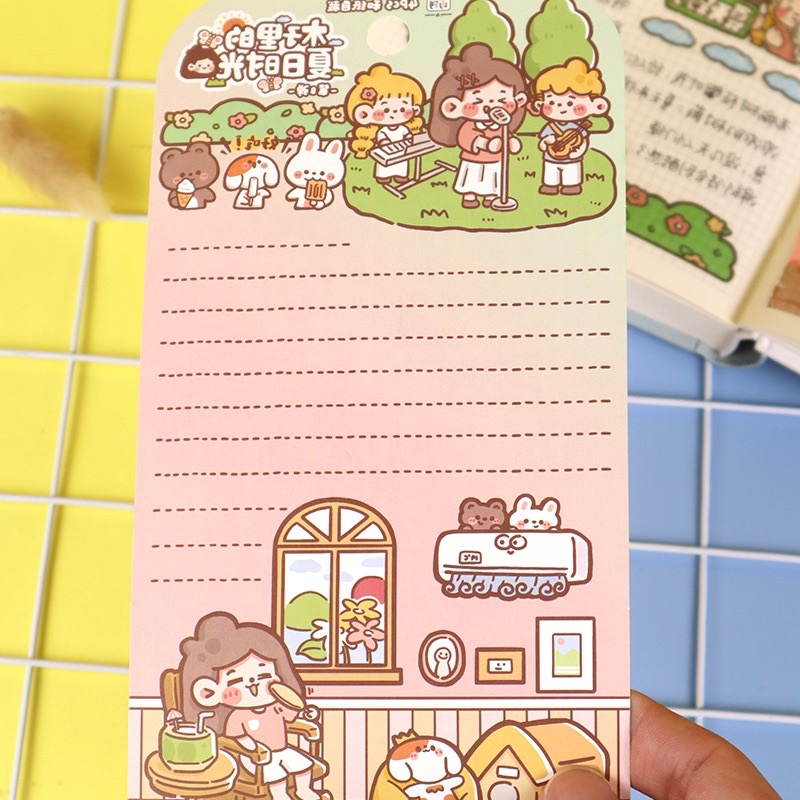 Set sticker 4 tấm hình bé gái phong cách Nhật bản dễ thương-ST022