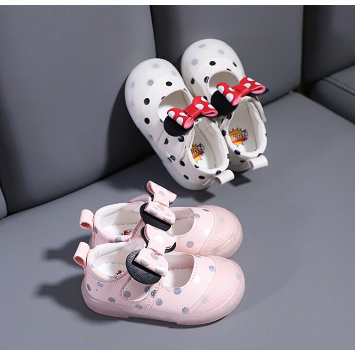 Giày cho bé gái- Búp bê cho bé gái nơ chấm bi mã 901-9901